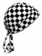 Bandana Kopftuch Schwarz und Weißes Schachmuster