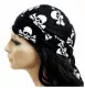 Bandana Kopftuch Schwarz & Totenköpfe