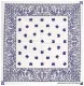 Bandana Halstuch Paisley Weiß Blau