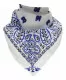 Bandana Halstuch Paisley Weiß Blau