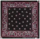 Bandana Halstuch Paisley Schwarz Rot