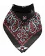 Bandana Halstuch Paisley Schwarz Rot