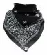 Bandana Halstuch Paisley Schwarz Weiß