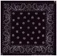 Bandana Halstuch Paisley Dunkelbraun Weiß