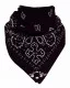 Bandana Halstuch Paisley Dunkelbraun Weiß