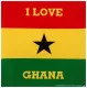 Biker Bandana Scarf I Love Ghana Flag