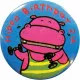 Button Badge Hippo Birthday