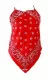 Paisley Red Bandana Top