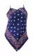 Paisley Navy Blue Bandana Top