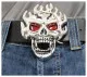 Belt Buckle Burning Skull