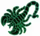Embroidered Patch - Green Scorpion