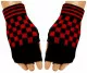 Fingerlose Handschuhe Red Chess Pattern
