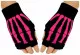 Fingerlose Handschuhe Pink Skeleton Hand