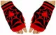 Fingerless Gloves Red Web Ace