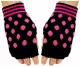 Fingerlose Handschuhe Pink Polka Dots