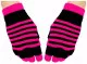 2in1 Gloves Neon Pink Stripes