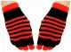 2in1 Gloves Neon Orange Stripes