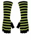 Gothic Arm sleeves Neon Yellow Striped