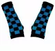 Hand warmer Gloves black-blue squared