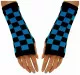 Hand warmer Gloves black-blue squared