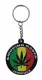 Black Smoking Rasta Rubber Keyring