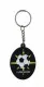 I love Soccer Black Rubber Keyring