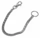 Schlüsselanhänger - Karabinerhaken mit doppelter Panzerkette