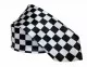 Black & White Checkered Skull Tie