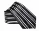 Black & White Striped Necktie