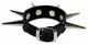Leather Wristband 1 Row with 3 cm Cone Studs