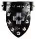 Faux Leather Wristband Cross and Studs