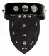 Faux Leather Wristband Cross and Studs