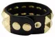 2 Row Golden Wristband Pyramid Studs