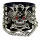 Armband Totenkopf mit Kette und Flachnieten