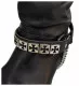 Leather Bootstrap - Iron Cross Studs