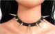 Cone Studs 3 cm Leather Choker