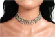 Chain 3-row Leather Choker