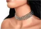 Chain 3-row Leather Choker