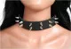 Cone Studs 1.5 cm 2-row Leather Choker