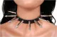 Triple Cone Studs 4.5 cm Leather Choker