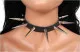 Double Cone Studs 4.5 cm Leather Choker
