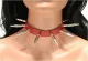 Killernieten 4,5 cm (Rot) Leder Choker
