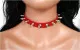 Killer Studs (Red) Leather Choker