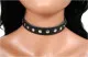 Flat Studs Leather Choker