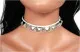 Pyramid Studs (White) Leather Choker