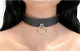 Uni & Ring 2,4 cm Leder Choker