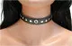 Round Studs Leather Choker