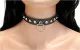Spitznieten & Ring Leder Choker