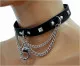 Handschellen und Ketten Kunstleder Choker