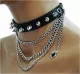 Killer Studs and Chains Faux Leather Choker